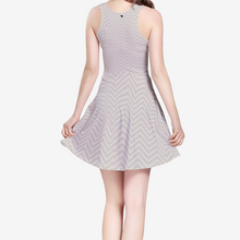 Load image into Gallery viewer, Zumk Women's Off White Zeti Design Sleeveless Midi Casual Flared Dress