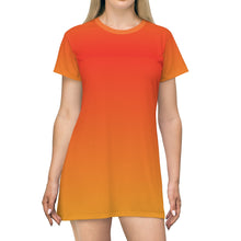 Load image into Gallery viewer, Zumk Women Sun Flare Design Print T-Shirt Dress