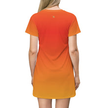 Load image into Gallery viewer, Zumk Women Sun Flare Design Print T-Shirt Dress