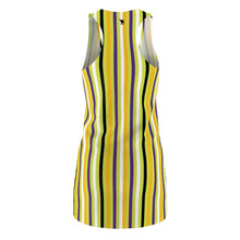 Load image into Gallery viewer, Zumk Women's Cut & Sew Racerback Stripe Dress