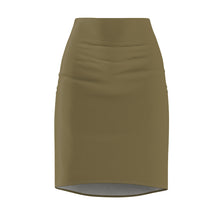 Load image into Gallery viewer, Zumk Women's Dungeon Green Casual Pencil Skirt