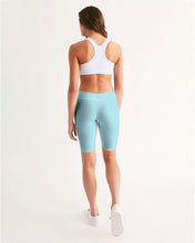 Load image into Gallery viewer, Women’s Sky Blu Signature Mid-Rise Bike Shorts