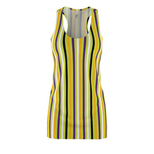 Load image into Gallery viewer, Zumk Women's Cut & Sew Racerback Stripe Dress