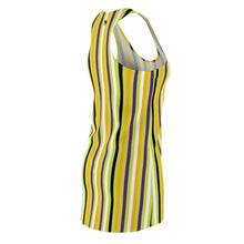 Load image into Gallery viewer, Zumk Women's Cut & Sew Racerback Stripe Dress
