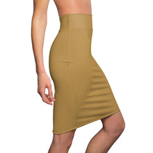 Load image into Gallery viewer, Zumk Women's Design Tan Casual Pencil Skirt
