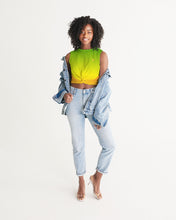 Load image into Gallery viewer, Women's Zumk Rays of Sun Design Twist-Front Tank