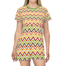 Load image into Gallery viewer, Zumk Zigga Design Casual Print T-Shirt Dress