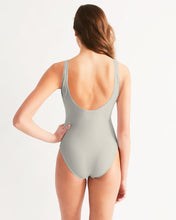 Load image into Gallery viewer, Women Zumk Cute Silver Grey One-Piece Swimsuit