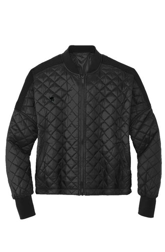 Womens Boxy Quilted Jacket Black