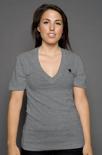 womens triblend deep v neck