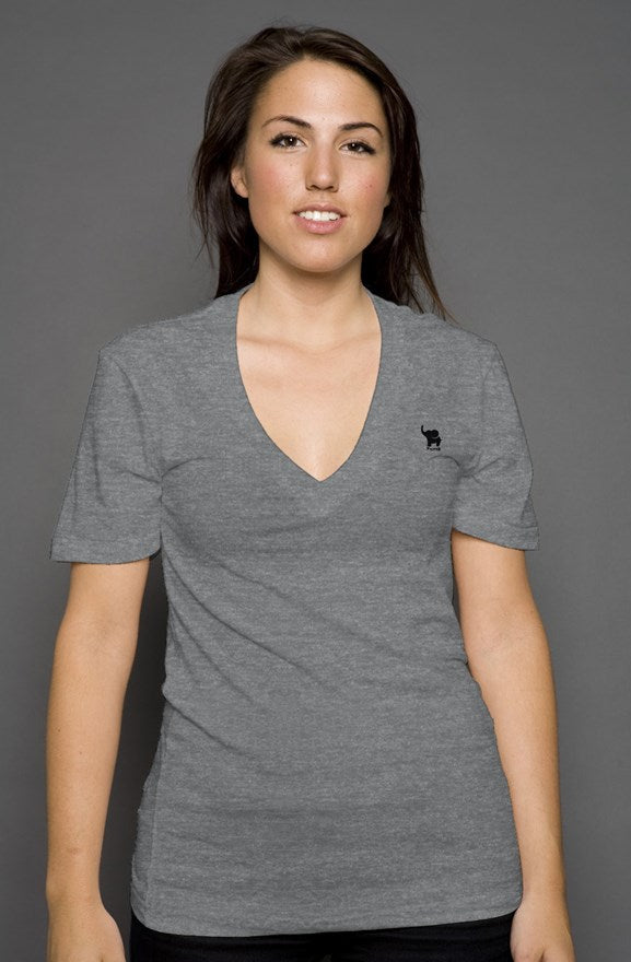 womens triblend deep v neck