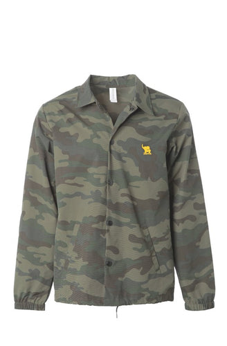 Water Resistant Windbreaker Coaches Jacket Camo