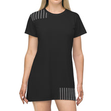 Load image into Gallery viewer, Women Zumk Black Stripe Design T-Shirt Dress
