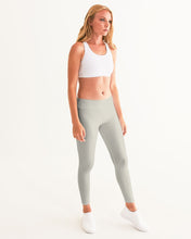 Load image into Gallery viewer, Women’s Silver Grey Mid-rise Yoga Pants
