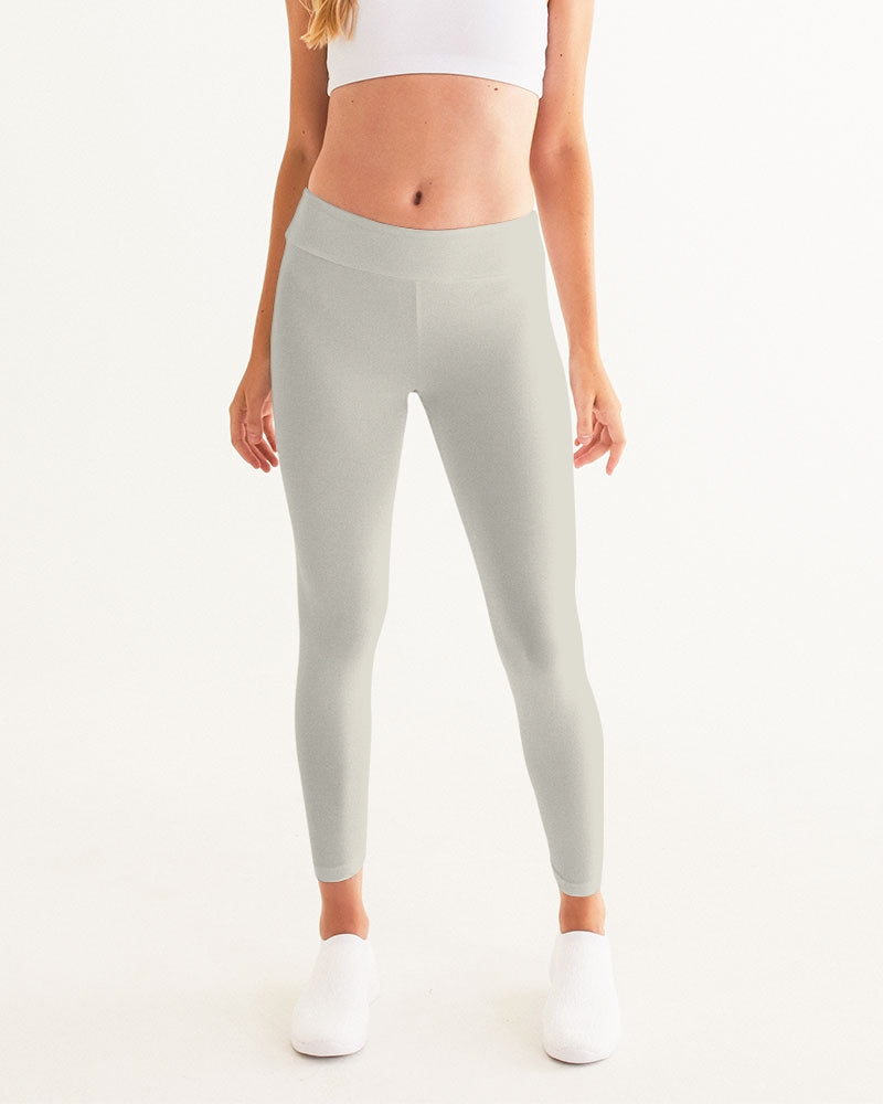 Women’s Silver Grey Mid-rise Yoga Pants