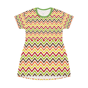 Zumk Zigga Design Casual Print T-Shirt Dress