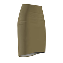 Load image into Gallery viewer, Zumk Women&#39;s Dungeon Green Casual Pencil Skirt
