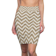 Load image into Gallery viewer, Women&#39;s Zumk Fancy Gold Design Casual Pencil Skirt
