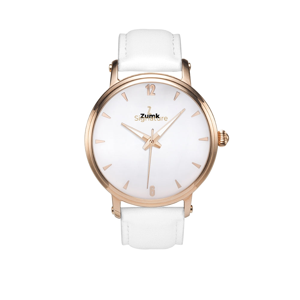 Zumk CL Signature Design Unisex Genuine leather Stainless Steel Watch